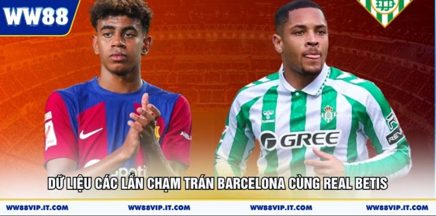 Dữ liệu các lần chạm trán Barcelona cùng Real Betis
